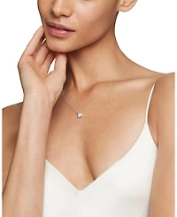 Sterling Silver Petite Châtelaine® Diamond Pavé Pendant Necklace, 16-18"