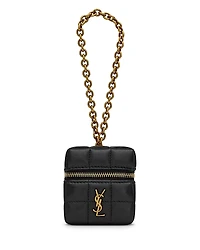 Saint Laurent Cassandre Matelasse Carre Cube on Chain