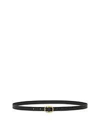 Frame Thin Belt in Crocodile-Embossed Leather