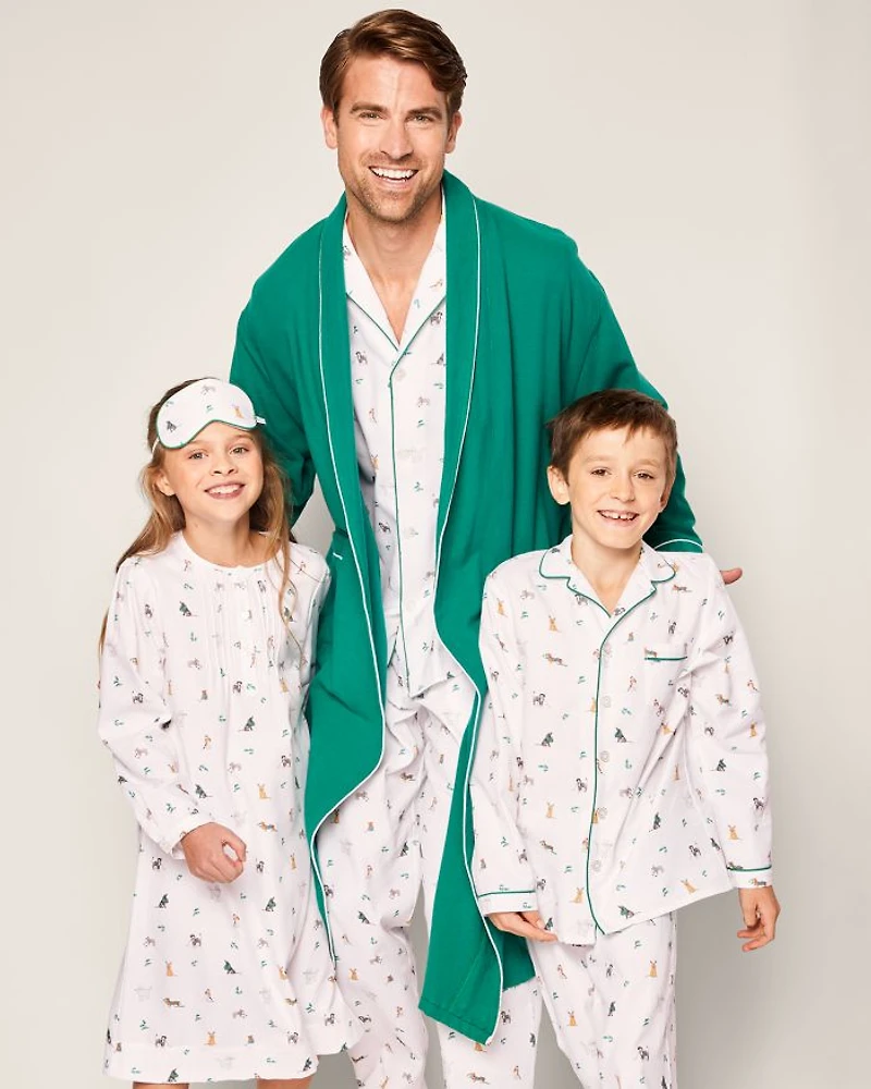 Jingle Paws Brushed Cotton Twill Printed Pajama Set