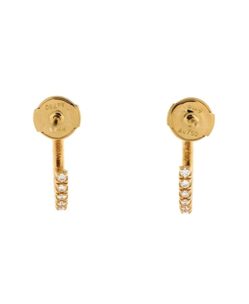 Small Etincelle de Cartier Hoops Earrings 18K Gold and Diamonds