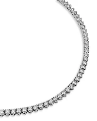 Certified Lab Grown Diamond Tennis Necklace 18K White Gold, 15.0 or 20.0 tcw