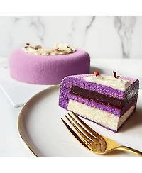Ube Blackberry Entremet Cake