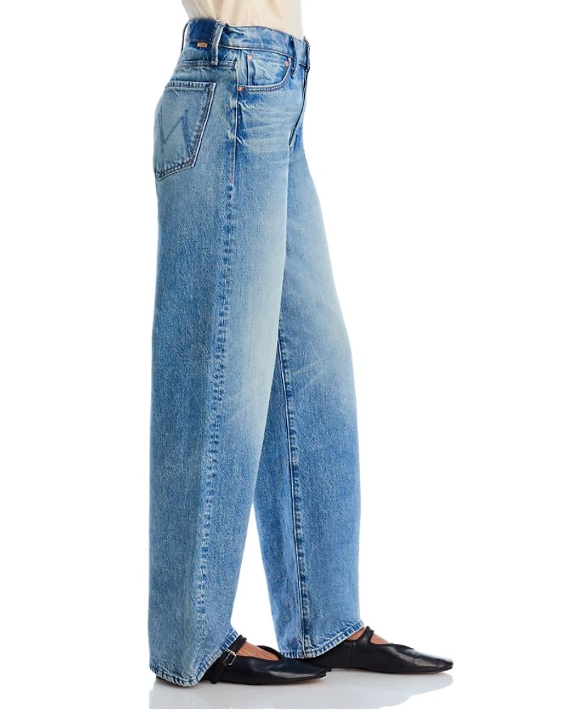 The Dodger High Rise Button Sneak Jeans Wipeout