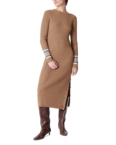 Vanessa Bruno Dagmar Rib Knit Button Slit Sweater Dress