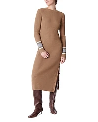 Vanessa Bruno Dagmar Rib Knit Button Slit Sweater Dress