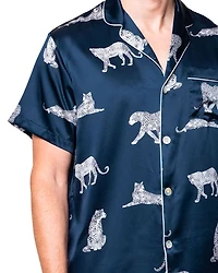 Panthère de Nuit Silk Printed Short Pajama Set