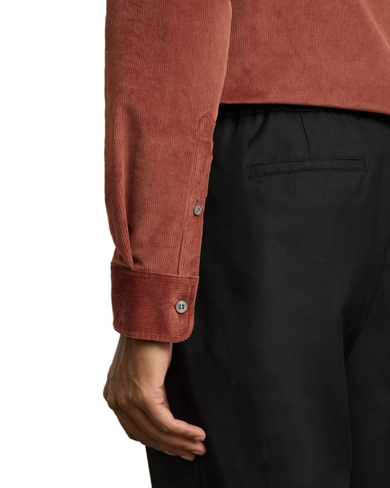 Regular Fit Button Front Corduroy Shirt