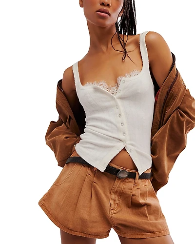 Free People End Game Pointelle Tank Top