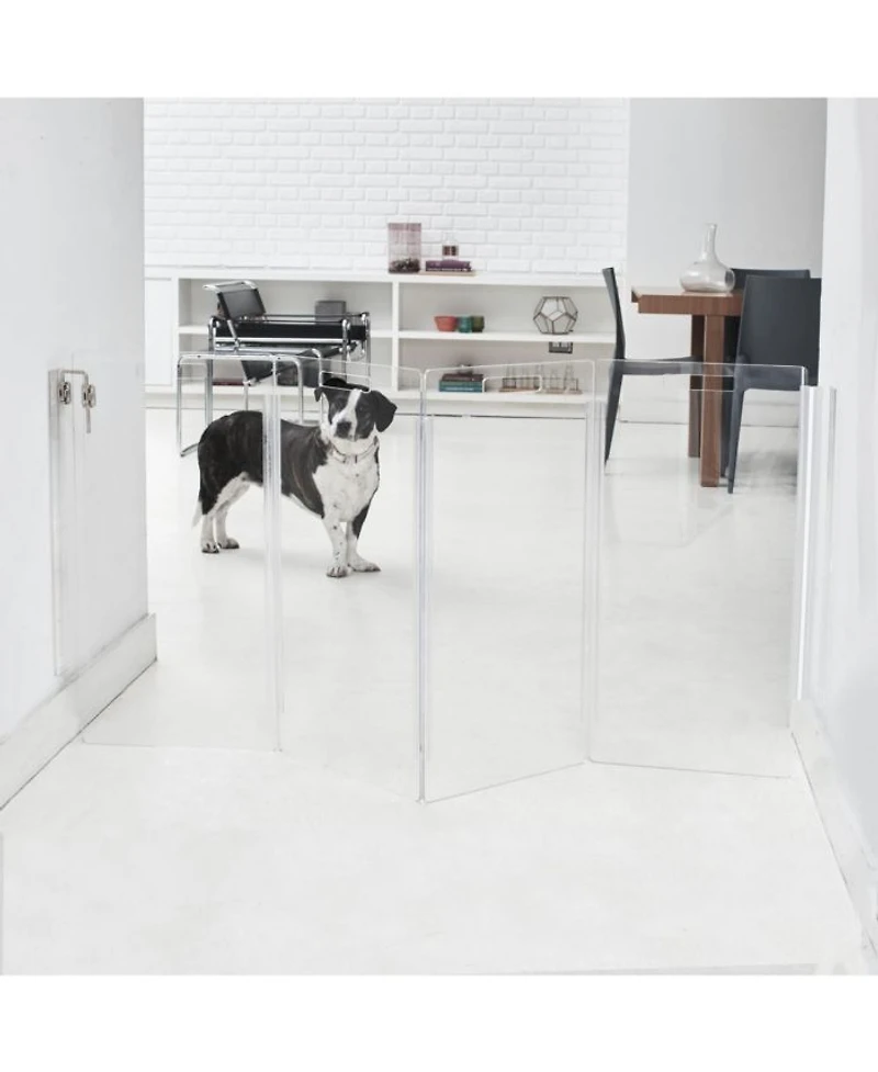 Wall Mounted Clear Pet Gate Zig Zag