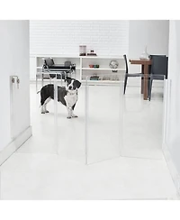 Wall Mounted Clear Pet Gate Zig Zag