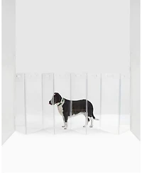Clear Freestanding Pet Gate Zig Zag