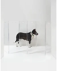Clear Freestanding Pet Gate Zig Zag