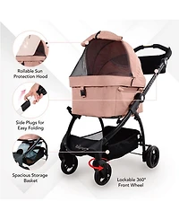 New Cleo Travel System Pet Stroller, 3-in-1 Dog Stroller, Pet Carrier, Dog Stroller