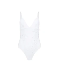 Catherine with Floral Applique Swimsuit
