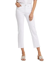 Marilyn High Rise Ankle Jeans Optic White