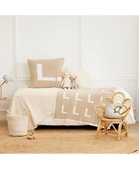Unisex Light Camel Multi Letter Blanket - Baby, Little Kid