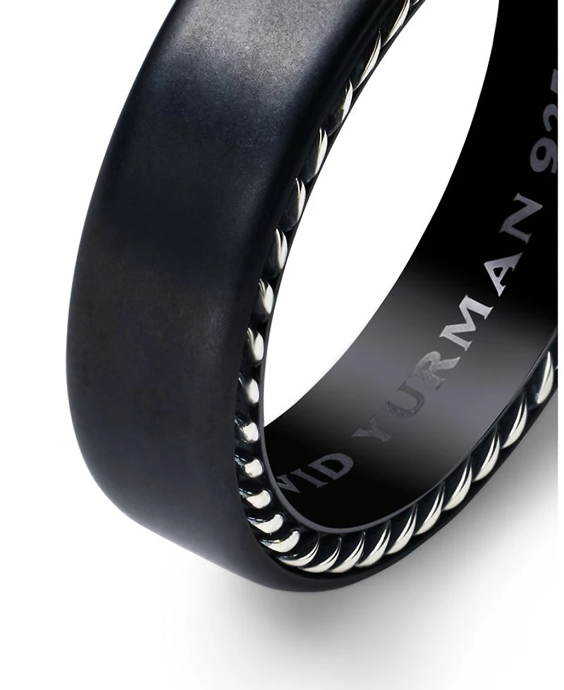 Men's Streamline® Band Ring Black Titanium, 6mm