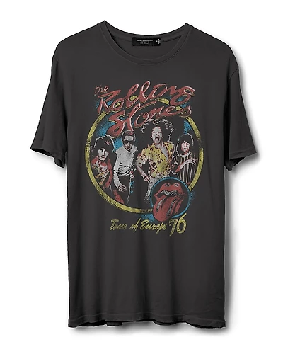 Junk Food Clothing Unisex The Rolling Stones Europe 76 Vintage Tee