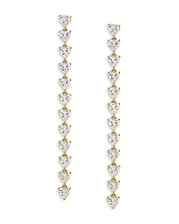 Nadri Real Love Heart Cubic Zirconia Linear Drop Earrings