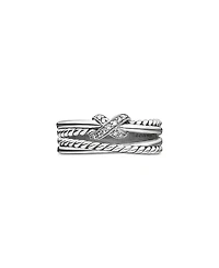 David Yurman X Collection Ring with Diamonds