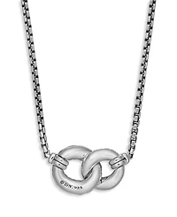 Belmont Double Link Necklace with Diamonds