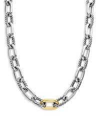 DY Madison® Chain Necklace Sterling Silver with 18K Yellow Gold, 13.5mm