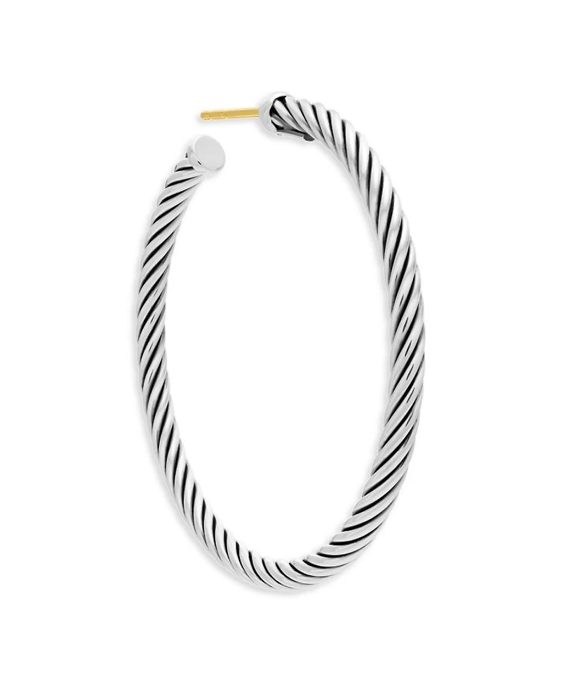 Cable Hoop Earrings