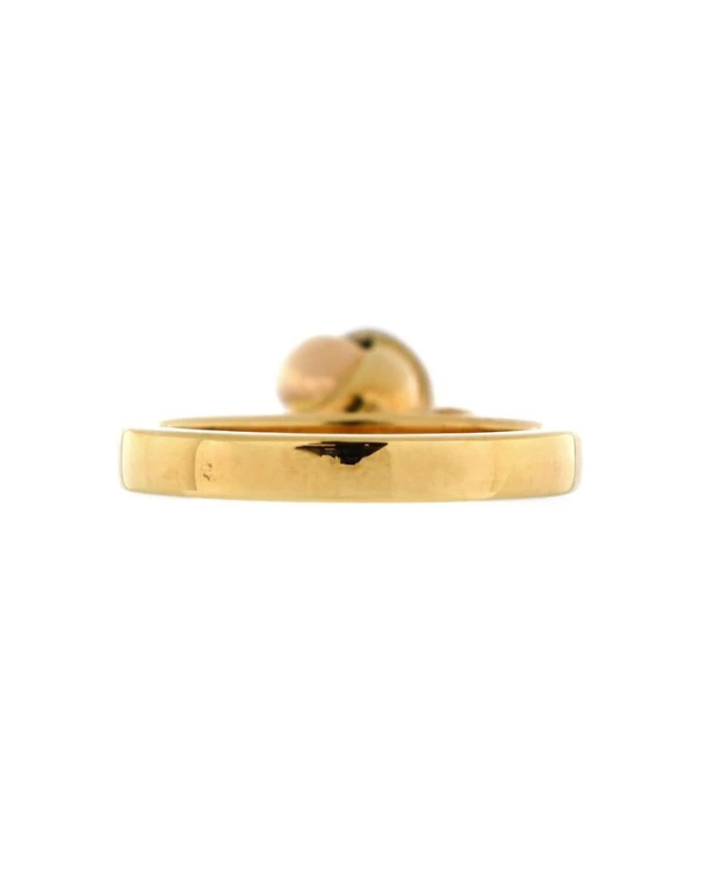 Trinity Knot Charm Ring 18K Gold with 18K Tricolor Gold and Diamond