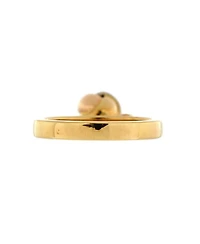 Trinity Knot Charm Ring 18K Gold with 18K Tricolor Gold and Diamond