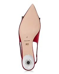Women's Slingback Pointed Toe Bow Heels