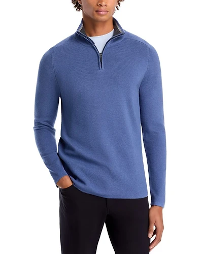 Tech Long Sleeve Quarter Zip Polo Sweater