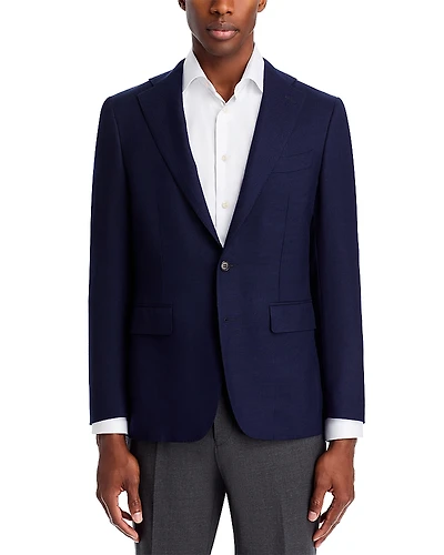 Canali Capri Textured Solid Slim Fit Sport Coat