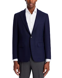 Canali Capri Textured Solid Slim Fit Sport Coat