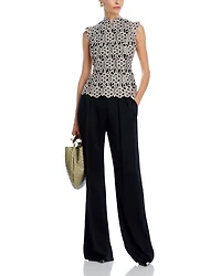 Contrast Lace Top