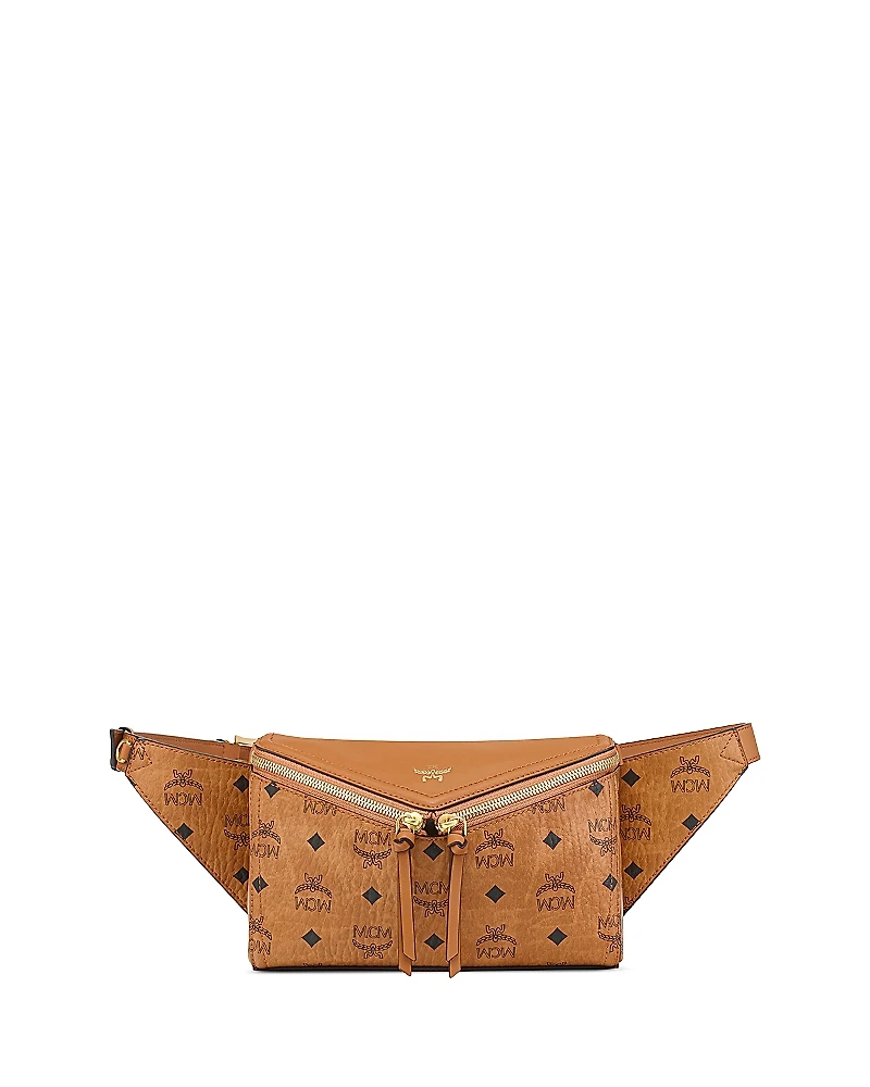 Mcm Diamond 3D Visetos Faux Leather Belt Bag