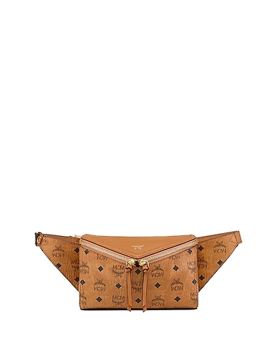 Mcm Diamond 3D Visetos Faux Leather Belt Bag