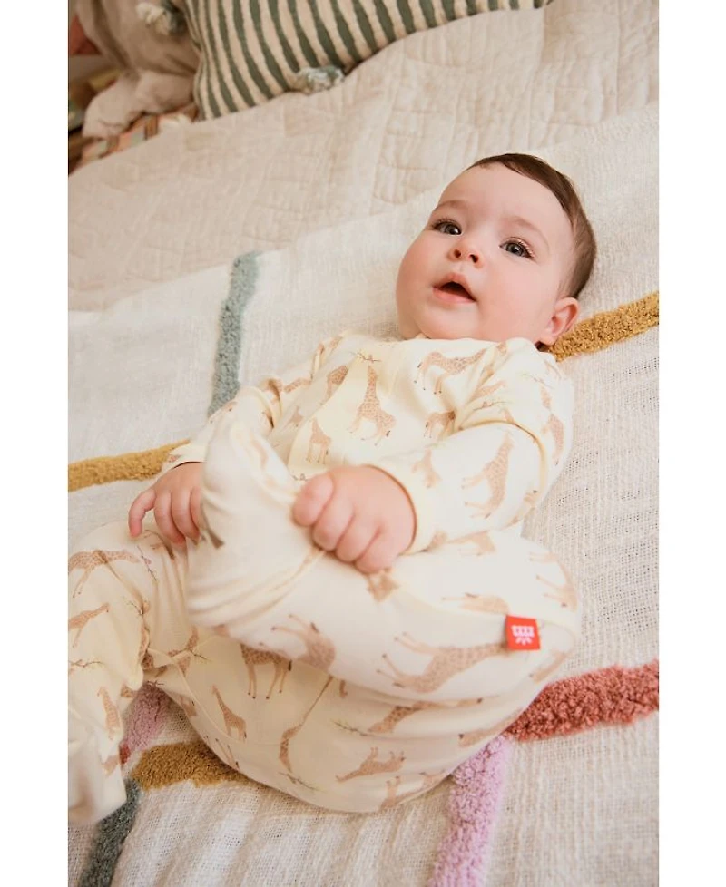 Unisex Cotton Giraffe Footie - Baby