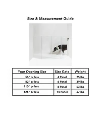 Wall Mounted Clear Pet Gate Zig Zag ,10 Panel