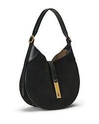 Polo ID Suede and Leather Small Shoulder Bag