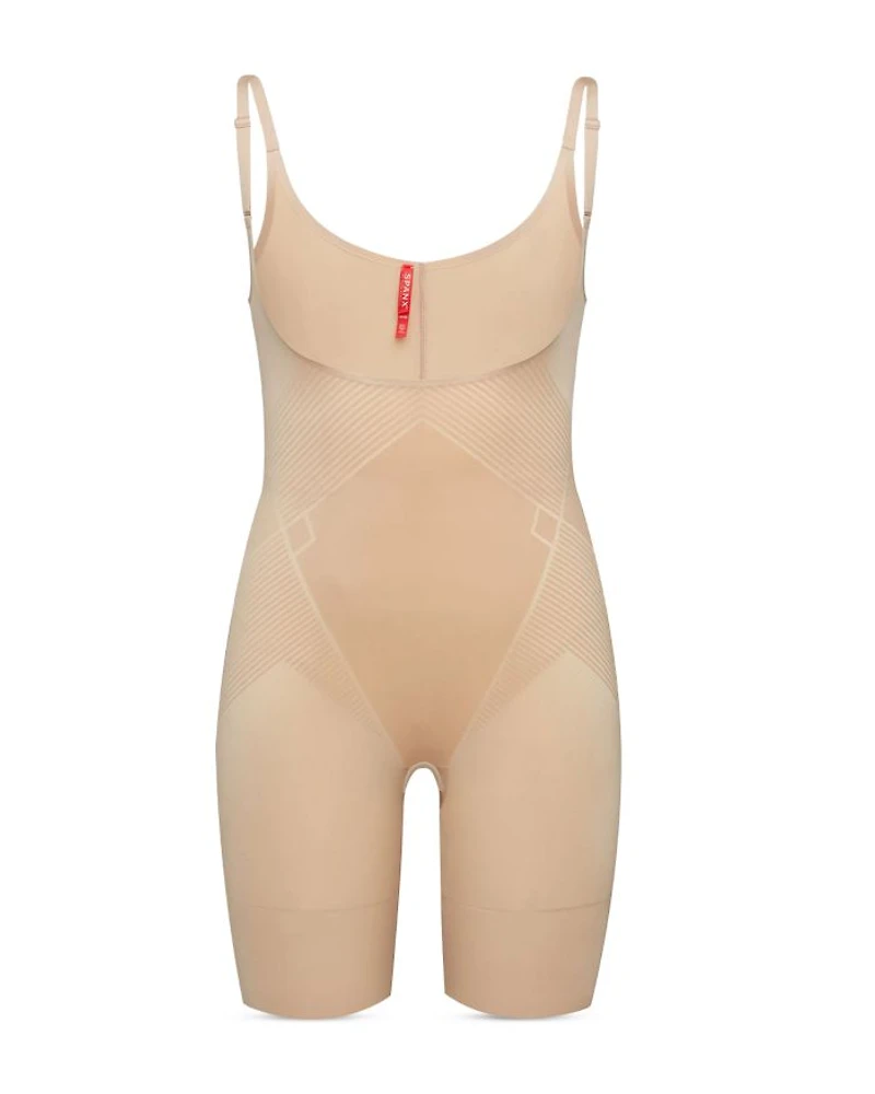 Thinstincts 2.0 Open Bust Mid Thigh Bodysuit