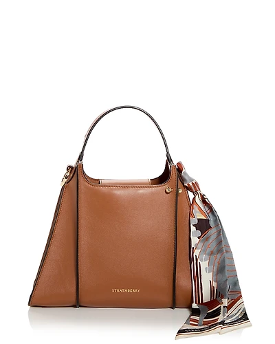 Strathberry Arkshell Leather Top Handle Bag