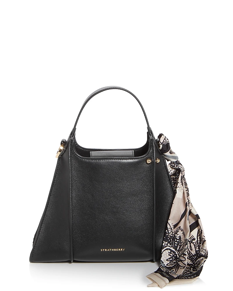 Strathberry Arkshell Leather Top Handle Bag
