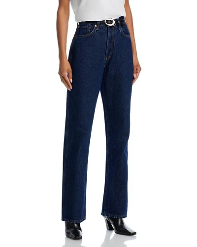 90s High Rise Loose Straight Jeans Heritage Rinse