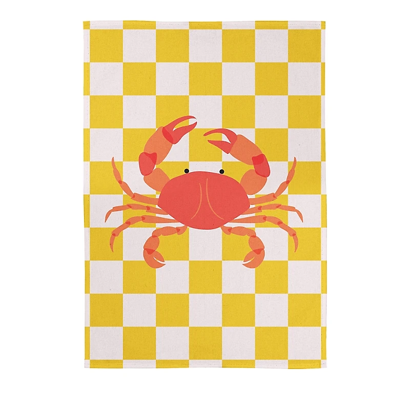 Kaf Home Crab Check Kitchen Towel