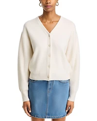 Collegiate Cashmere V Neck Cardigan Sweater