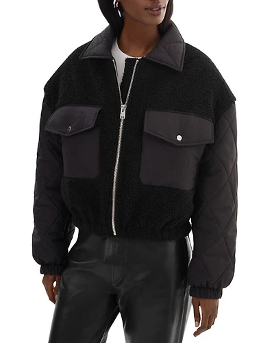 Peyton Mixed Media Jacket
