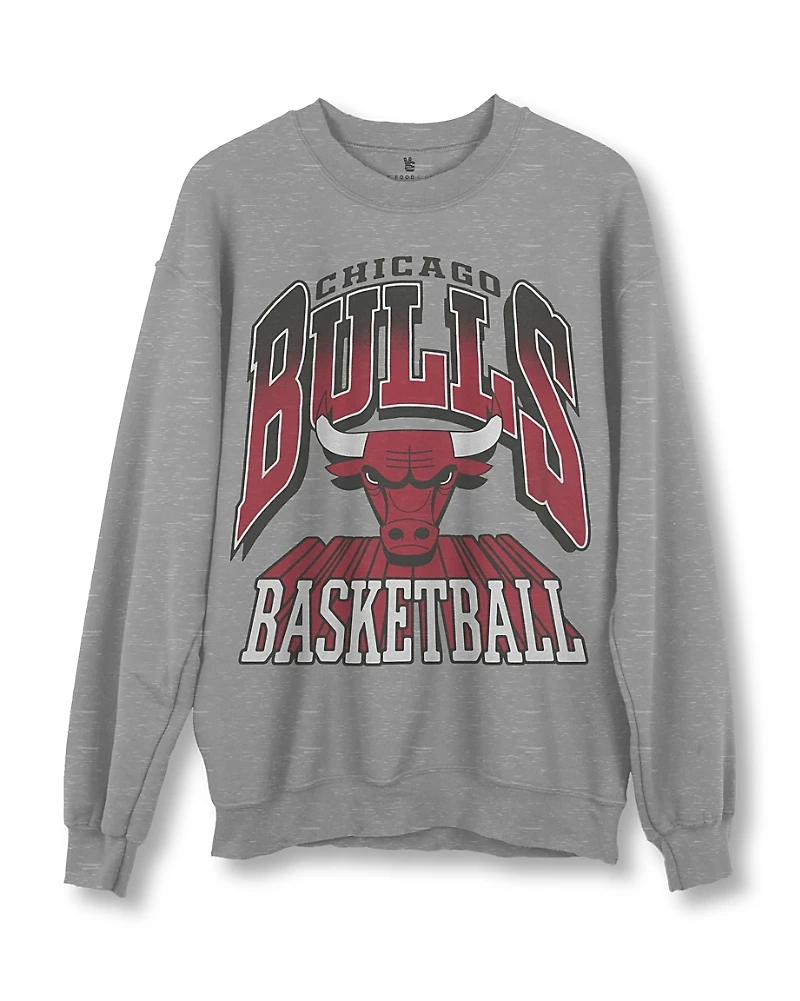 Junk Food Clothing Unisex Nba Chicago Bulls Backcourt Crew Fleece Sweatshirt