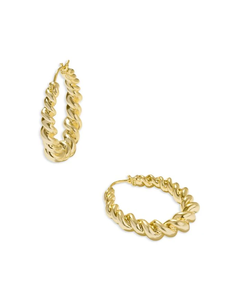 Haisley Rope Texture Hoop Earrings