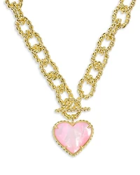 Haisley Heart Rope Textured Link Pendant Necklace, 20.5"